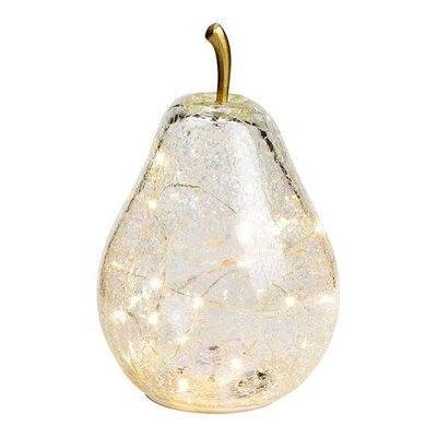 Bulb with 20 LEDs with timer made of glass transparent (W/H/D) 15x23x15cm