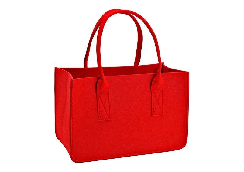 Borsa in feltro rosso (L/A/P) 38x25x19 cm