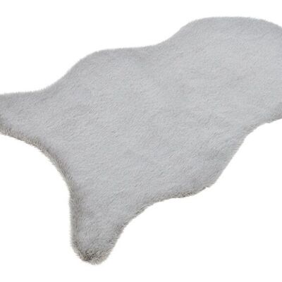 Fausse fourrure courte en polyester gris (L/H/P) 80x50x2cm