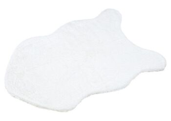 Fausse fourrure courte en polyester blanc (L/H/P) 90x60x2cm