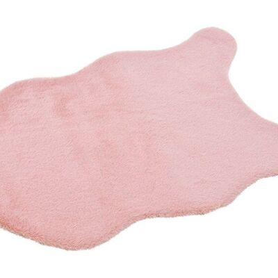 Corto de pelo sintético de poliéster rosa/rosa (An/Al/Pr) 90x60x2cm