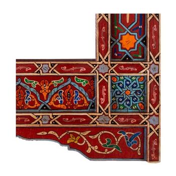 Cadre Miroir Marocain en Bois - Brique Rouge - 100 x 61 cm 3