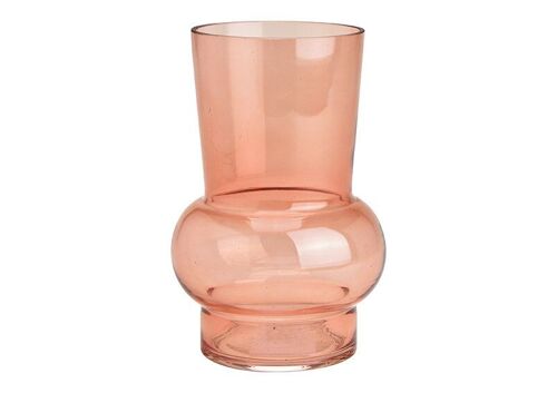 Vase aus Glas Pink/Rosa (B/H/T) 12x18x12cm
