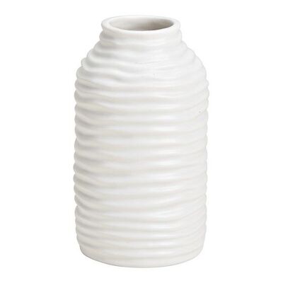 Jarrón de cerámica blanca (An/Al/Pr) 7x12x7cm