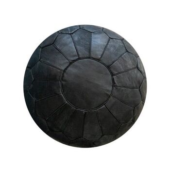 Pouf en cuir Premium XL Housse noire 1