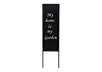Prise, Ma maison est mon jardin, en métal noir (L/H/P) 22x83x1cm