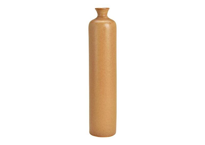Ceramic vase brown (W/H/D) 6x29x6cm