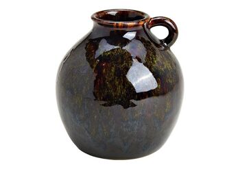 Vase, pichet en céramique verte (L/H/P) 15x16x15cm