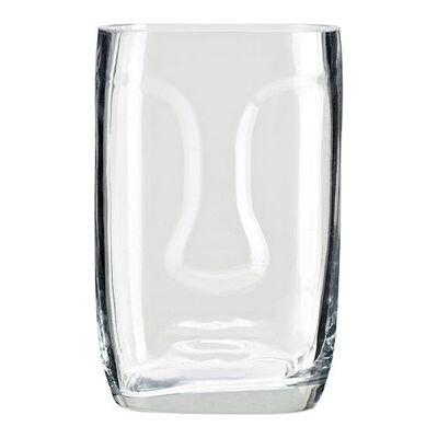 Cara del jarrón de vidrio transparente (An/Al/Pr) 13x20x11cm