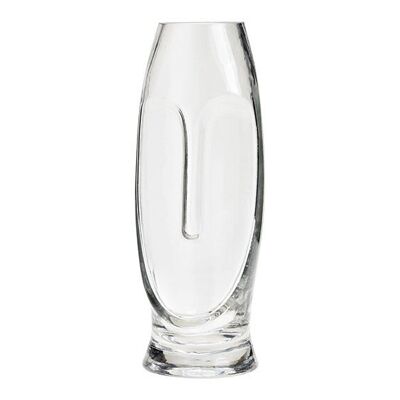 Vase Gesicht aus Glas Transparent (B/H/T) 9x25x9cm