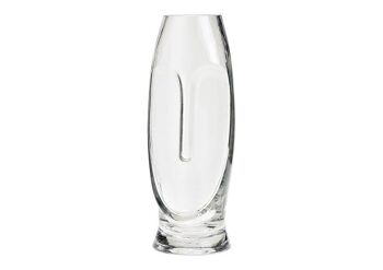 Face de vase en verre transparent (L/H/P) 9x25x9cm