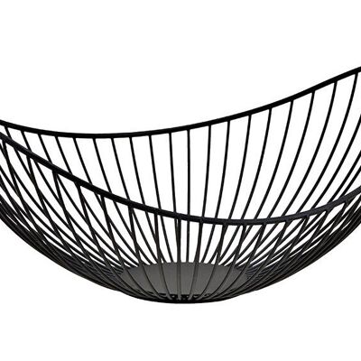 Cesta de metal negro (An/Al/Pr) 30x13x25cm