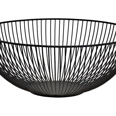 Cesta de metal negro (An/Al/Pr) 31x12x31cm