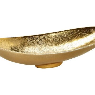 Cuenco de metal dorado (An/Al/Pr) 30x6x13cm