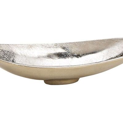 Schale aus Metall Silber (B/H/T) 30x6x13cm