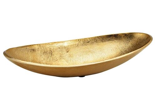 Schale aus Metall Gold (B/H/T) 34x7x17cm