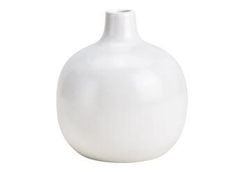 Vase en céramique blanche (L/H/P) 13x15x13cm