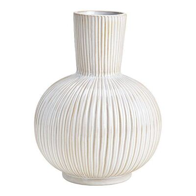 Vaso in ceramica bianca (L/A/P) 16x21x16 cm