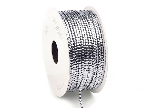 Verpackungsband CIRCLÉ Kordel 50m x 3mm, Silver, 100% PET, 1992.5003.01