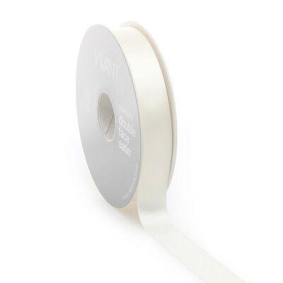 Geschenkband PREMIUM DF SATIN 25mx16mm, Crème/Ivory, 100% Polyester, 3301.2516.70