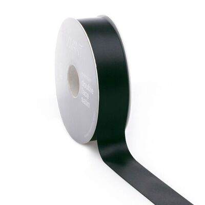 Nastro regalo PREMIUM DF SATIN 25mx25mm, nero, 100% poliestere, 3301.2525.85