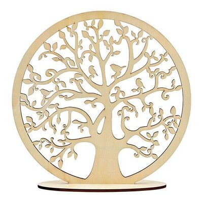 Soporte decorativo para árbol de madera natural (An/Al/Pr) 30x30x8cm