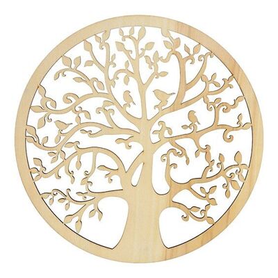 Decorazione per albero appendiabiti da parete in legno naturale (L/A) 30x30 cm