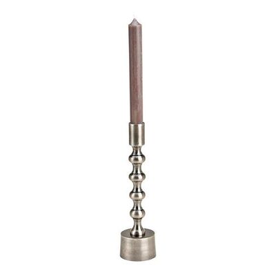 Kerzenhalter aus Metall metallic Grau (B/H/T) 6x23x6cm