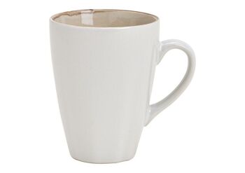 Mug en faïence crème (L/H/P) 12x11x9cm 425ml