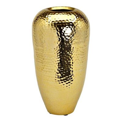 Vase aus Metall Gold (B/H/T) 18x36x18cm