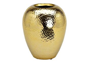 Vase en métal doré (L/H/P) 24x30x24cm