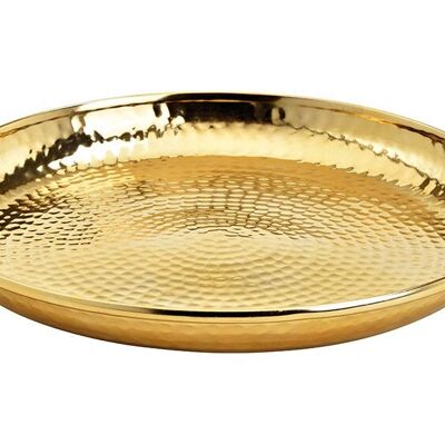 Assiette décorative en métal doré (L/H/P) 35x4x35cm