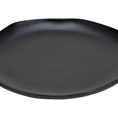 Plato de gres negro (An/Al/Pr) 21x2x21cm