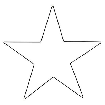 Hänger Stern aus Metall Schwarz (B/H) 60x60cm