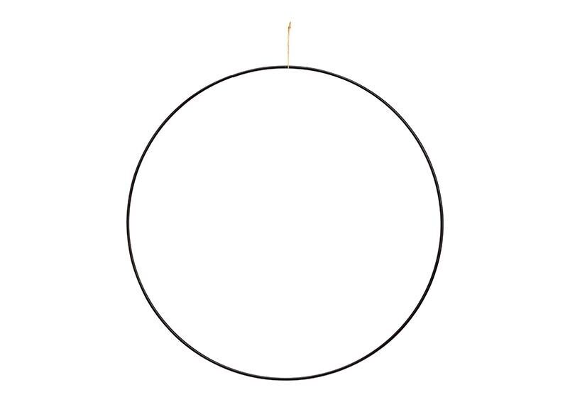 Anello per appendere in metallo nero Ø50cm