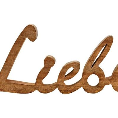 Aufsteller Schriftzug, Liebe, aus Mangoholz Braun (B/H/T) 55x25x3cm