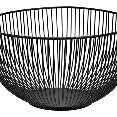 Cesta de metal negro (An/Al/Pr) 25x14x25cm