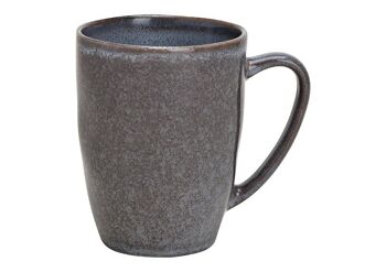 Mug en grès gris (L/H/P) 11x10x8cm 300ml
