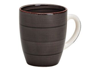 Mug en grès noir (L/H/P) 11x10x8cm 360ml