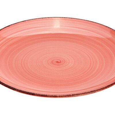 Plato de gres rosa/rosa (An/Al/Pr) 19x2x19cm