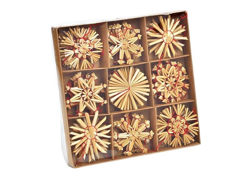 Cintres de Noël en paille, lot de 36, naturel Ø6cm