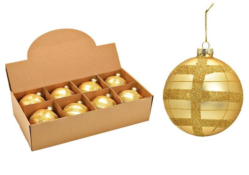 Palla di Natale in vetro, oro Ø10cm