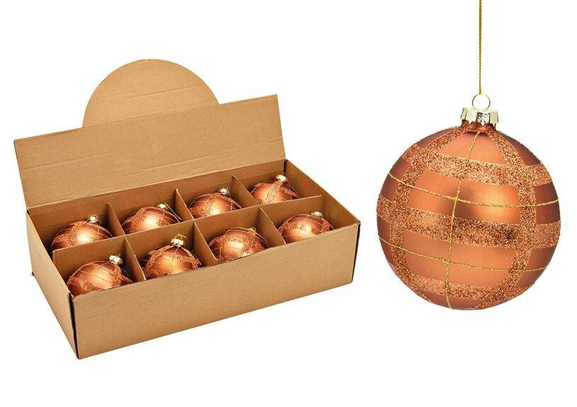 Palla di Natale in vetro, bronzo Ø10cm
