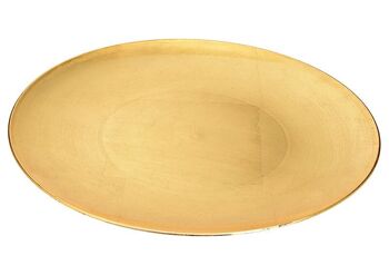 Assiette décorative en plastique doré Ø40cm