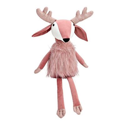 Taburete Edge Bambi de textil rosa/rosa (An/Al/Pr) 25x60x16cm