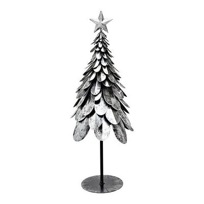 Árbol de Navidad de metal plateado (An/Al/Pr) 22x50x22cm