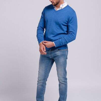 Sweater 87%co 11%ny 2%el 209801 blue (size un)