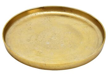 Assiette décorative en métal doré (L/H/P) 30x3x30cm