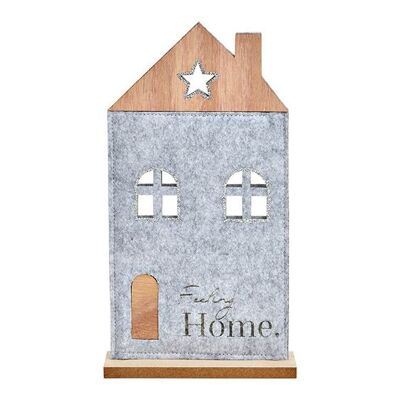 Supporto per casetta in feltro, MDF grigio (L/A/P) 15x27x5 cm