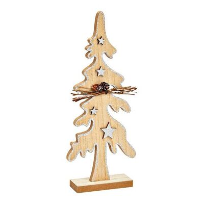 Aufsteller Tannenbaum, aus Holz Natur (B/H/T) 12x30x4cm